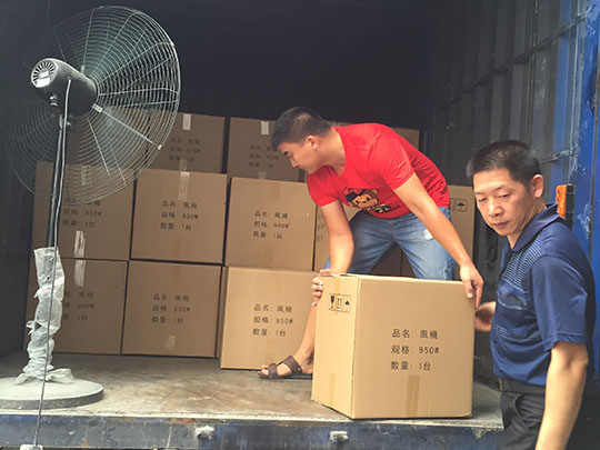 风机发货现场